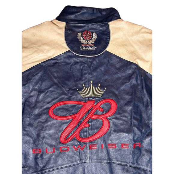 Vintage Nascar Dale Earnhardt Budweiser Racing Leather Jacket - Picture 4 of 13